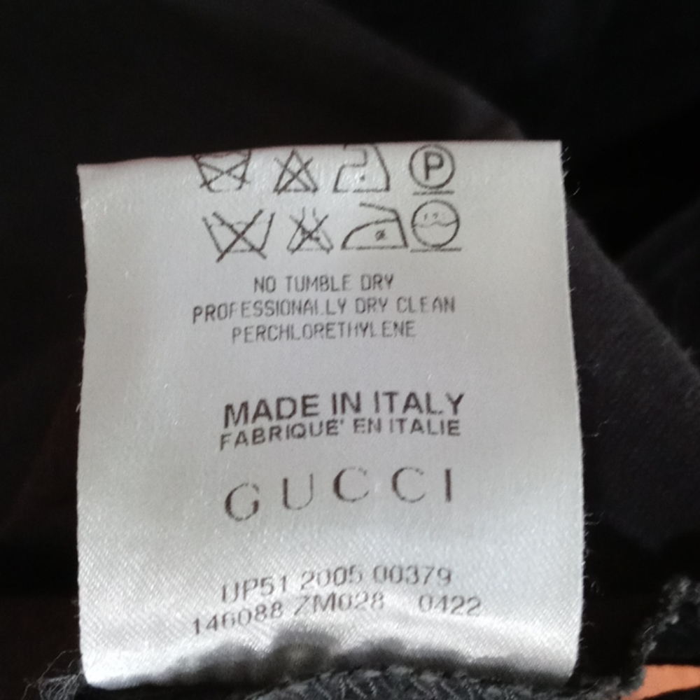 Gucci gray flare leg pants with belt pattern etche - Picture 11 of 12